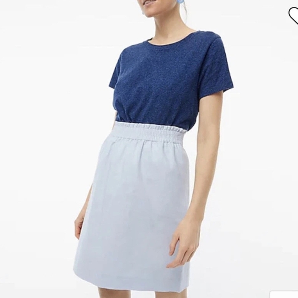 J. Crew Light Blue Women's Linen Blend Skirt 10